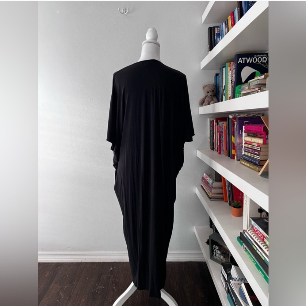 Barefoot Dreams Luxe Milk jersey kaftan black - Picture 6 of 16